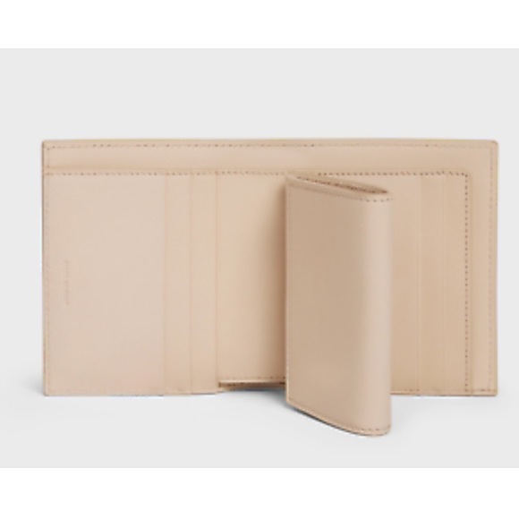 CELINE | SMALL STRAP WALLET IN BICOLOUR GRAINED CALFSKIN POWDER/CREAM - Picture 5 of 13
